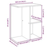  Noćni ormarić bijeli 46,5x29x61 cm konstruiranog drva | shoptok.hr