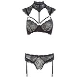 Cottelli - čipkast modrček z ovratnikom (črna) - 75C/S | Shoptok.si