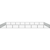  Pasja ograda z 28 paneli črna 100x50 cm prašno barvano jeklo, (20799181) | Shoptok.si