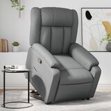  Naslonjač na podizanje od umjetne kože siva | shoptok.hr