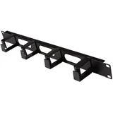 19 cable management panel 1 u with 4 cable rings and 3 cable openings, OR107B