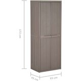 vidaXL Vrtna omara rjava 65x45x172 cm PP | Shoptok.si