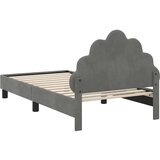  Otroški posteljni okvir z vznožjem Temno siva 80 x 160 cm Žamet, (5000104543) | Shoptok.si