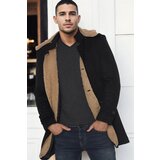 Dewberry PLT8399 SUEDE LOOK MEN'S COAT-PLAIN BLACK | Shoptok.si