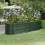  Povišena vrtna gredica od pocinčanog čelika 296x80x68 cm zelena | shoptok.hr