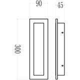  LED spoljno zidno svetlo WOW LED/10W/230V 3000/4000/6500K 30 cm IP54 crno | Eponuda.com