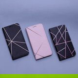 Onasi mistik preklopna torbica Samsung Galaxy A22 5G A226 - črna z roza črtami | Shoptok.si