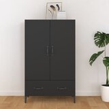 Maison Chic Komoda - Predalnik črna 70x31x115 cm inženirski les, (21716333) | Shoptok.si
