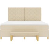  Krevet s opruga kutije s jastukom Krema 200 x 180 cm tkanina | shoptok.hr