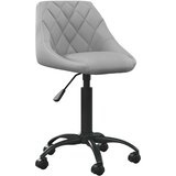 vidaXL Pisarniški stol svetlo siv žamet | Shoptok.si