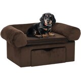 SOFA za pse s ladicom smeđa 75 x 50 x 38 cm plišana Cijene