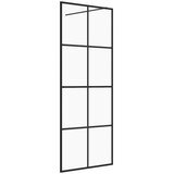 Furnova Pregrada za tuš s prozornim ESG steklom 80x195 cm črna, (21917961) | Shoptok.si