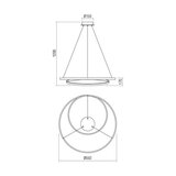  Redo 01-1888 - LED prigušiva viseća lampa na sajli TORSION LED/29W/230V prečnik 55 cm bela | Eponuda.com