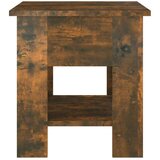 vidaXL Klubska mizica dimljeni hrast 40x40x42 cm konstruiran les | Shoptok.si