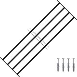  Rešetka za prozor 175 x 60 cm Čelik s prahom premazan Crna | shoptok.hr