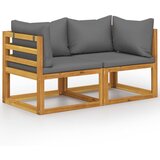 The Living Store Vrtna klop za 2 osebi s temno sivimi blazinami - Vrtna Klop, (21479929) | Shoptok.si