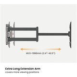 Xstand 43-90 all around Nosač za TV/FULL MOTION/nagib+3 do-12/rotac.60/VESA 800X400/60kg/60-1080mm | Eponuda.com