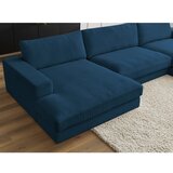Bobochic Paris Tamno plava kutna garnitura od samta (u obliku slova "U") Leonard – | shoptok.hr