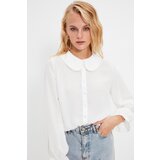 Trendyol White Collar Detailed Semi Transparent Shirt | shoptok.hr
