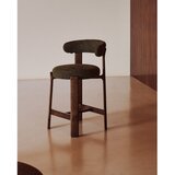 Kave Home Zelena/u tamnoj prirodnoj boji barska stolica od čvrste jeseni (visine sjedala 65 cm) Granite – | shoptok.hr