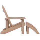 vidaXL Vrtna stolica Adirondack s osloncem za noge HDPE smeđa | shoptok.hr