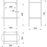 Sapho Črno/v zlati barvi kovinsko stojalo za pod umivalnik 55x79,5 cm Puno – | Shoptok.si