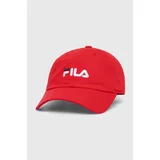 Fila Bombažna bejzbolska kapa rdeča barva