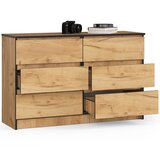 AKORD Komoda, 6 Predalov, Hrast Craft, (5000332155) Slike