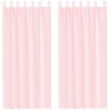 Voile zavjese s petljama 2 kom svijetlo ružičaste 140x225 cm | Shoptok.si
