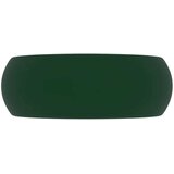  Luksuzni okrugli umivaonik mat tamnozeleni 40 x 15 cm keramički | shoptok.hr