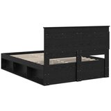  Okvir za krevet Crna 140 x 190 cm Čvrsto borovo drvo | shoptok.hr