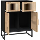  Komoda crna 60 x 30 x 75 cm od konstruiranog drva | shoptok.hr