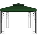 vidaXL Paviljon 3 x 3 x 2,68 m Zelena Poliester in jeklo, (5000234197) | Shoptok.si