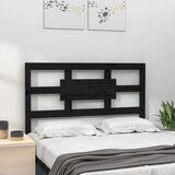  Posteljno vzglavje črno 95,5x4x100 cm trdna borovina, (20685178) | Shoptok.si