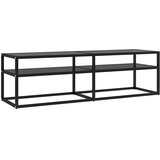 TV ormarić crni 140 x 40 x 40,5 cm od kaljenog stakla | shoptok.hr