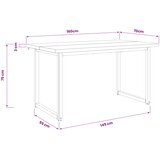  Kvadratni blagovaonski stol 160 x 70 x 75 cm Tamno smeđa | shoptok.hr
