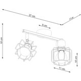  Stropna svetilka BELUCI 2 bela, (21348059) | Shoptok.si