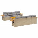  9-dijelni set vrtnih sofa s jastucima bež od poliratana | shoptok.hr