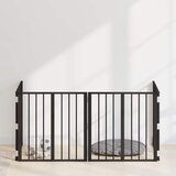  Vrata za pse 4 pcs Crna 60 x 60 cm Cinkani čelik | shoptok.hr
