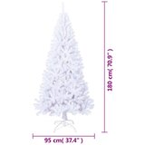  Umjetno božićno drvce s gustim granama bijelo 180 cm PVC | shoptok.hr