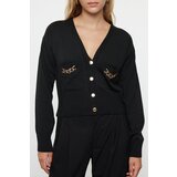 Trendyol Black Accessory Detailed Knitwear Cardigan | Shoptok.si