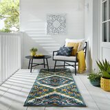Flair Rugs Modra zunanja preproga 80x230 cm Beach Floral – | Shoptok.si