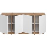 Hanah home Bela komoda v borovem dekorju z luknjo za kable 180x80x45 cm Dorma – | Shoptok.si