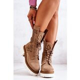Boto Leather High Boots Workers Nicole Light Brown 2706 | shoptok.hr