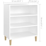  Komoda bijela 57 x 35 x 70 cm od konstruiranog drva | shoptok.hr