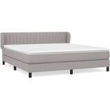  Box spring postelja z vzmetnico svetlo siva 160x200 cm žamet, (20901099) | Shoptok.si