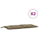 Jastuci za vrtnu klupu 2 kom smeđesivi 100x50x7 cm tkanina | Eponuda.ba