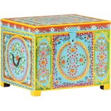 Ručno obojena kutija za pohranu 50x40x40 cm masivno drvo manga | shoptok.hr