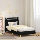 Krevet za djecu s uzglavljem Crna 80 x 160 cm Tkanina | Eponuda.com