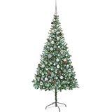 vidaXL Umestno božično drevo med 300 LED Zelena 210 cm PVC in Jeklo | Shoptok.si